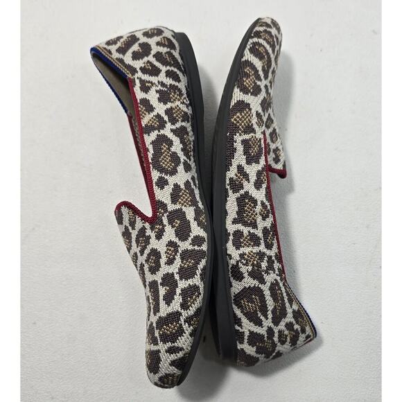 Rothy's The Loafer Mocha Spot Leopard Animal Print Flats Women's Sz 6.5 Slip On - Picture 4 of 10